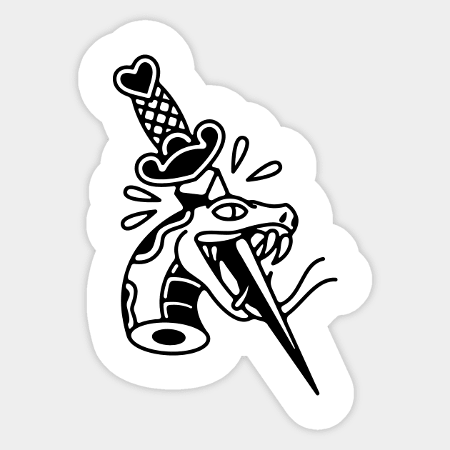 Snake Head Sticker by Nick Quintero